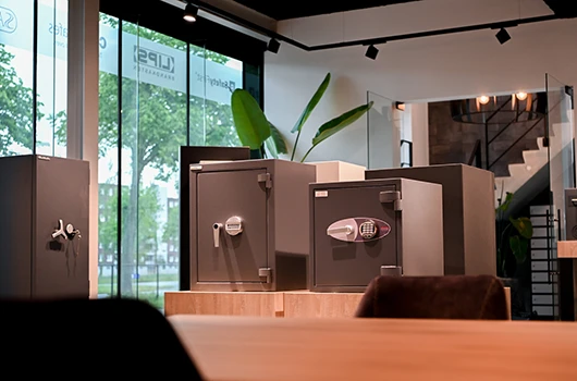 De showroom van Marzan Security in Breda